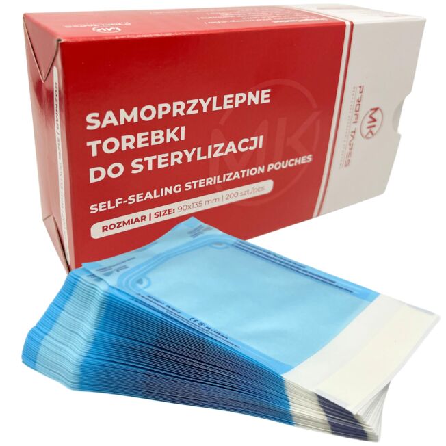 Torebki do sterylizacji 90x135mm - 200 szt./op.