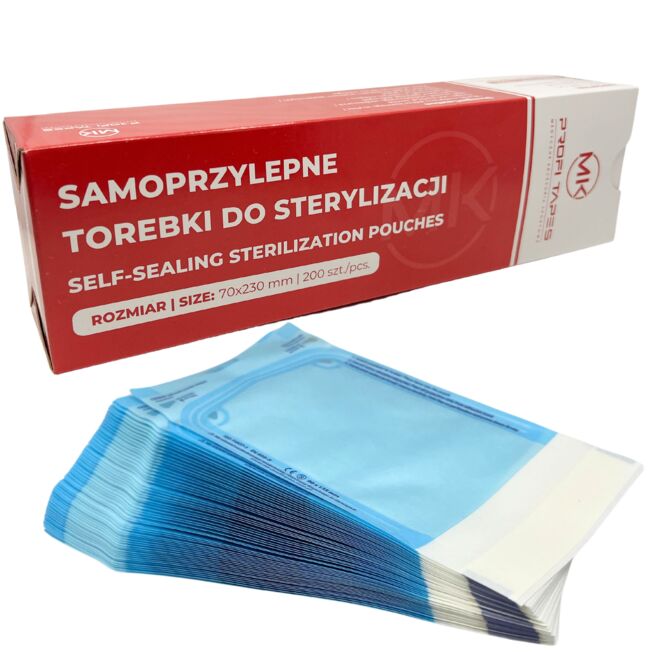 Torebki do sterylizacji 70x230mm - 200 szt./op.
